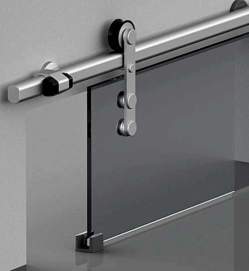 BARNDOOR 8900 - SÜRME CAM KAPI SİSTEMİ - SETBOX - GRİ 1700 MM