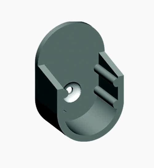 M43 2413 - PLASTİK ASKILIK BORU FLANŞI - GRİ