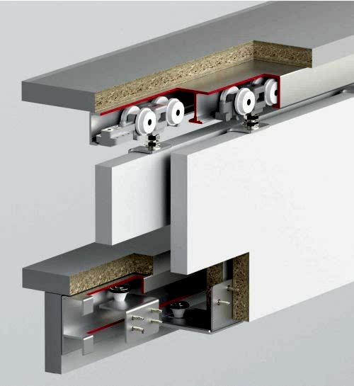 TOPSLIDE 7320 - 60 KG SÜRME GARDROP SİSTEMİ - İÇ KAPAK