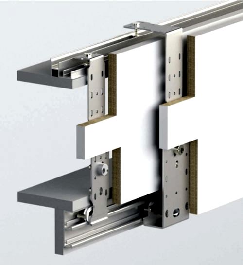 TOPSLIDE 8010 - 60 KG SÜRME GARDROP SİSTEMİ - İÇ KAPAK