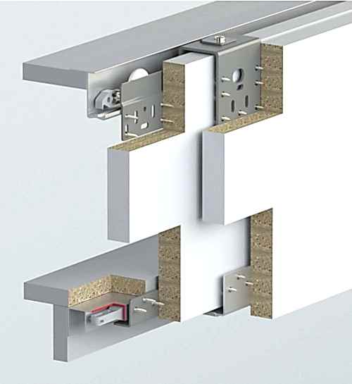 TOPSLIDE 8030 - 60 KG SÜRME GARDROP SİSTEMİ - İÇ KAPAK
