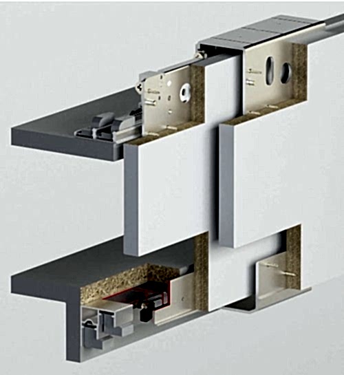 TOPSLIDE 8040 - 70 KG SÜRME GARDROP SİSTEMİ - İÇ KAPAK