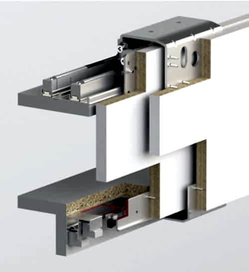 TOPSLIDE 8080 - 100 KG SÜRME GARDROP SİSTEMİ - İÇ KAPAK
