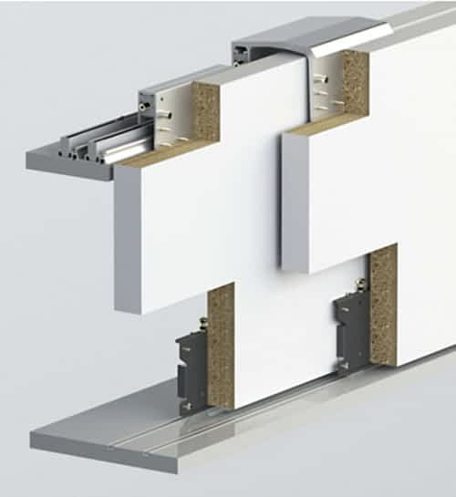 TOPSLIDE 8320 - 100 KG SÜRME GARDROP SİSTEMİ 2 KAPAK SET 16-18 MM