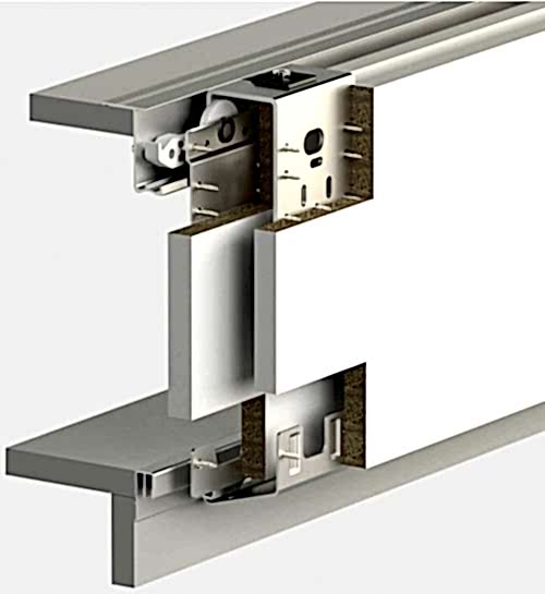 TOPSLIDE 8400 - 60 KG SÜRME GARDROP SİSTEMİ - İÇ KAPAK