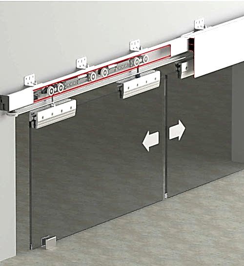 DOORSYNC 9960 - 120 KG ÇİFT YÖNE SFT HALATLI SÜRME CAM KAPI SİSTEMİ